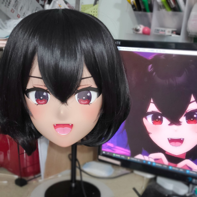 (GLA047)Customize Character'! Female/Girl Resin Full/Half Head With Lock Anime Cosplay Japanese Animego Kigurumi Mask